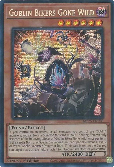 Goblin Bikers Gone Wild MP25-EN098 Yu-Gi-Oh card from 2025 Mega-Pack