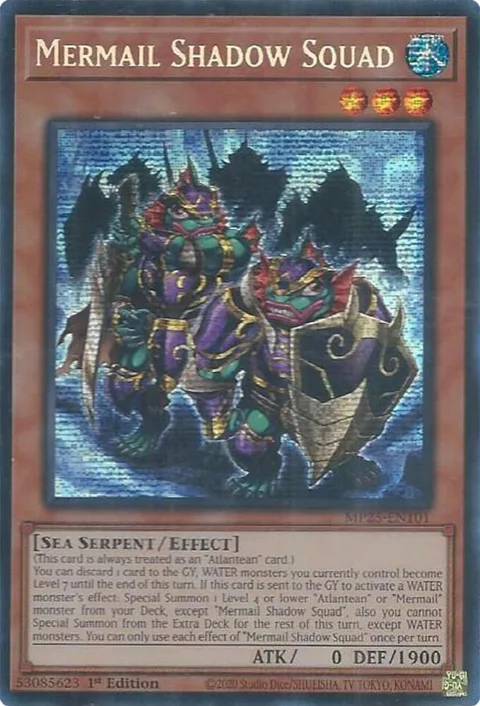 Mermail Shadow Squad MP25-EN101 Yu-Gi-Oh card from 2025 Mega-Pack