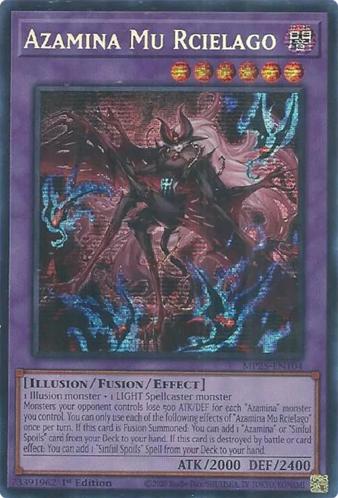 Azamina Mu Rcielago MP25-EN104 Yu-Gi-Oh card from 2025 Mega-Pack