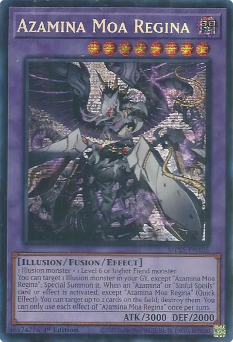 Azamina Moa Regina MP25-EN105 Yu-Gi-Oh card from 2025 Mega-Pack