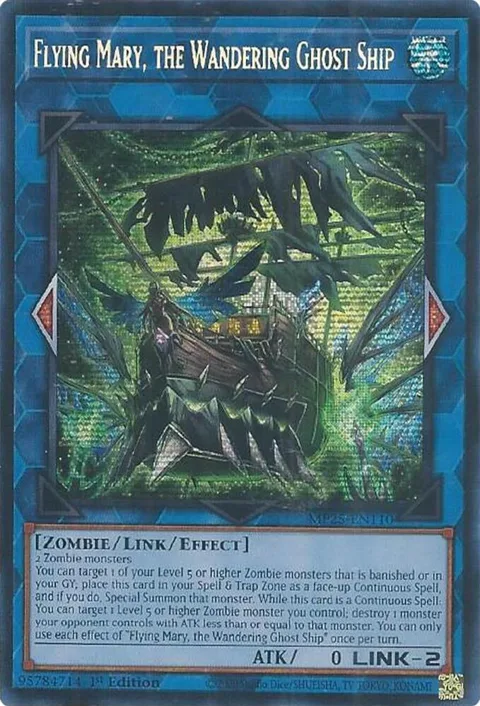 Flying Mary, the Wandering Ghost Ship MP25-EN110 Yu-Gi-Oh card from 2025 Mega-Pack