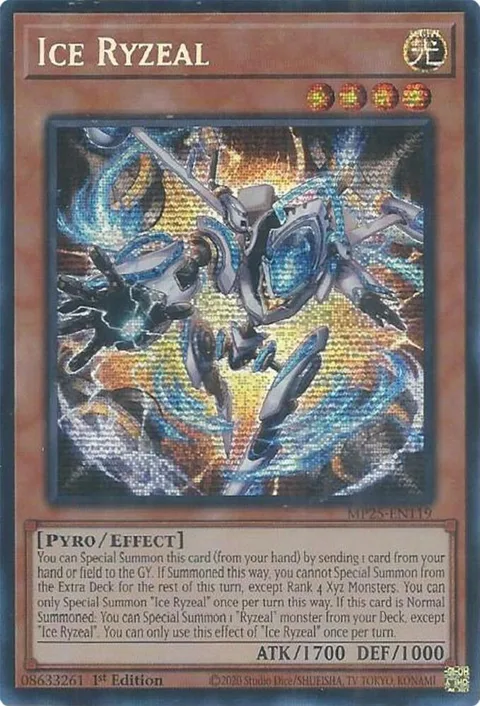 Ice Ryzeal MP25-EN119 Yu-Gi-Oh card from 2025 Mega-Pack