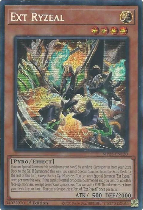 Ext Ryzeal MP25-EN120 Yu-Gi-Oh card from 2025 Mega-Pack