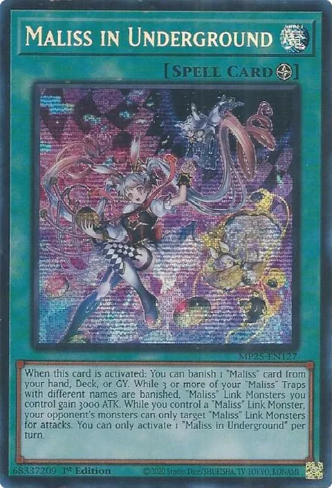 Maliss in Underground MP25-EN127 Yu-Gi-Oh card from 2025 Mega-Pack