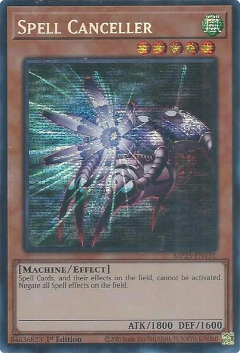 Spell Canceller MP25-EN131 Yu-Gi-Oh card from 2025 Mega-Pack