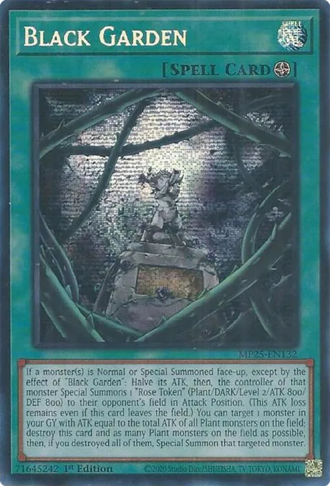 Black Garden MP25-EN132 Yu-Gi-Oh card from 2025 Mega-Pack