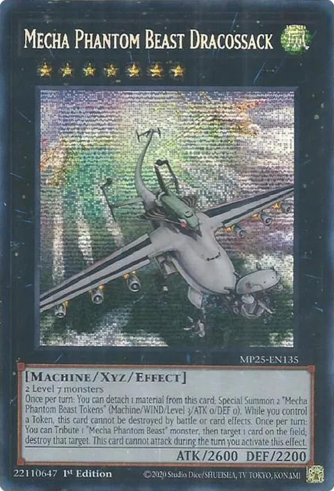 Mecha Phantom Beast Dracossack MP25-EN135 Yu-Gi-Oh card from 2025 Mega-Pack