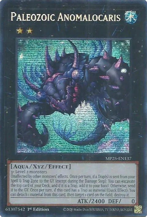 Paleozoic Anomalocaris MP25-EN137 Yu-Gi-Oh card from 2025 Mega-Pack