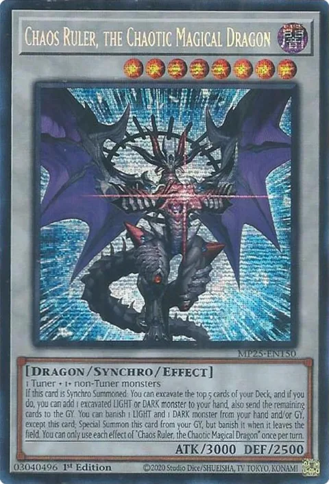 Chaos Ruler, the Chaotic Magical Dragon MP25-EN150 Yu-Gi-Oh card from 2025 Mega-Pack