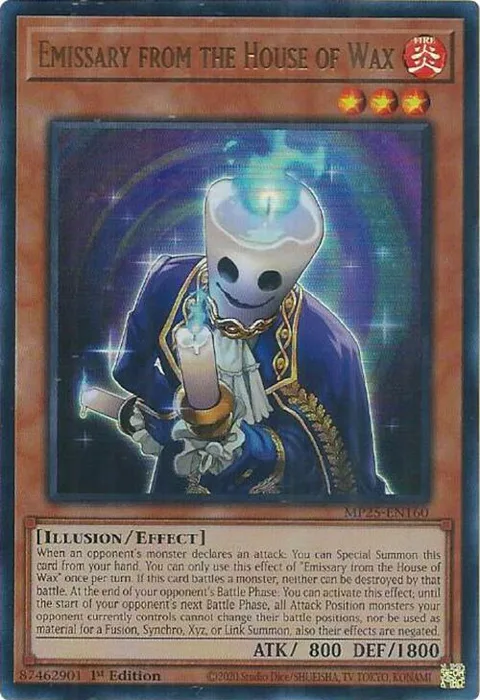 Emissary from the House of Wax MP25-EN160 Yu-Gi-Oh card from 2025 Mega-Pack