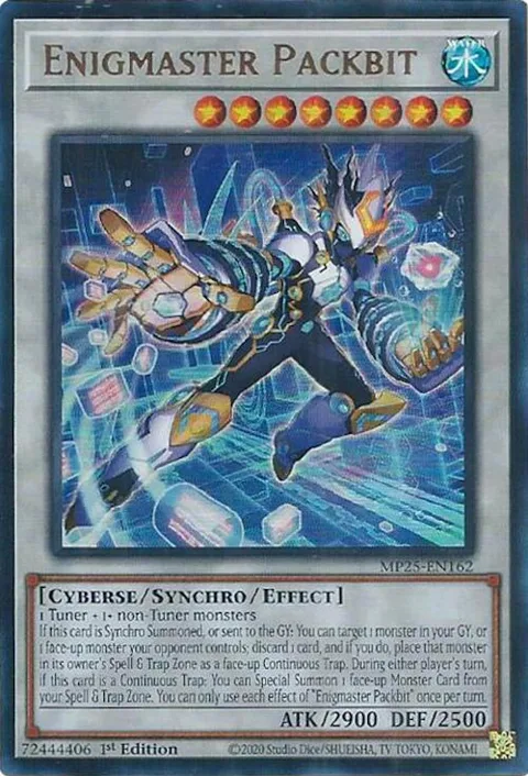 Enigmaster Packbit MP25-EN162 Yu-Gi-Oh card from 2025 Mega-Pack