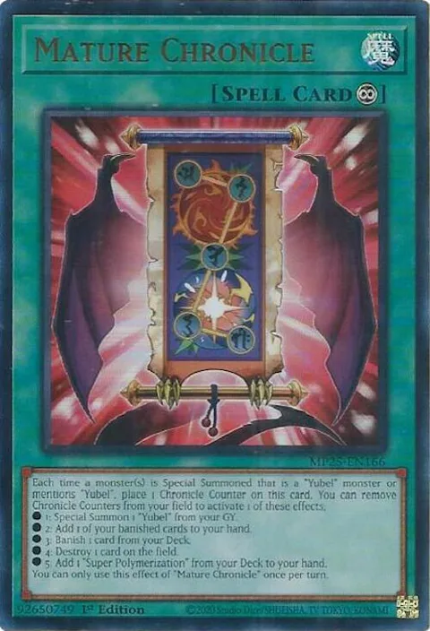 Mature Chronicle MP25-EN166 Yu-Gi-Oh card from 2025 Mega-Pack