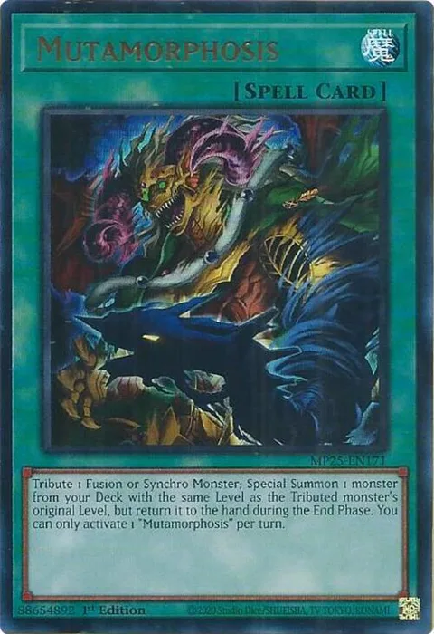 Mutamorphosis MP25-EN171 Yu-Gi-Oh card from 2025 Mega-Pack