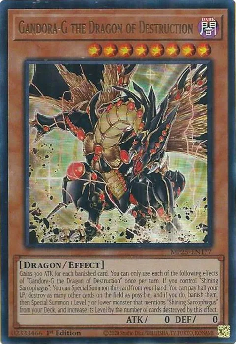 Gandora-G the Dragon of Destruction MP25-EN177 Yu-Gi-Oh card from 2025 Mega-Pack