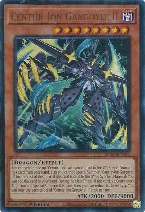 Centur-Ion Gargoyle II MP25-EN185 Yu-Gi-Oh card from 2025 Mega-Pack