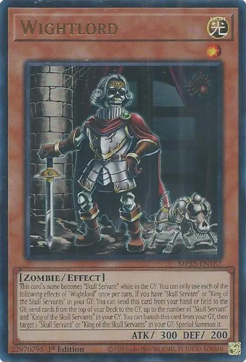 Wightlord MP25-EN187 Yu-Gi-Oh card from 2025 Mega-Pack
