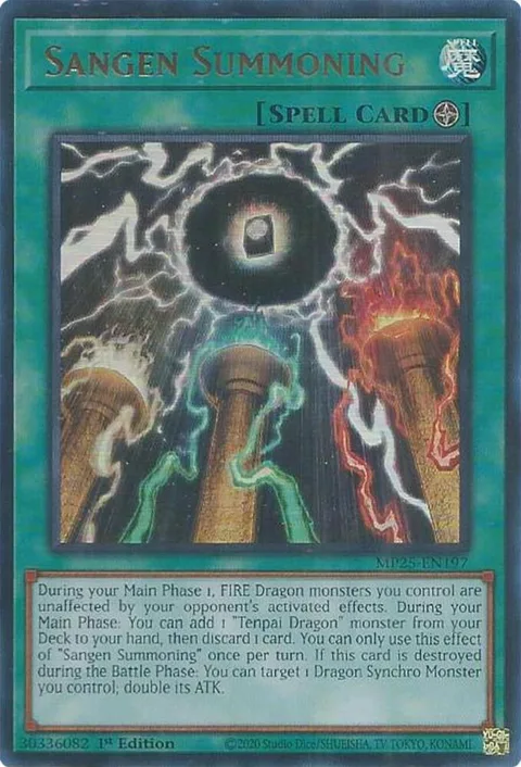 Sangen Summoning MP25-EN197 Yu-Gi-Oh card from 2025 Mega-Pack