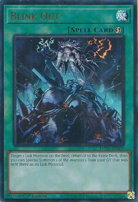 Blink Out MP25-EN200 Yu-Gi-Oh card from 2025 Mega-Pack