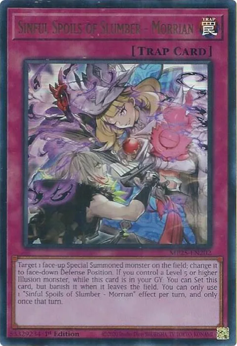 Sinful Spoils of Slumber - Morrian MP25-EN202 Yu-Gi-Oh card from 2025 Mega-Pack