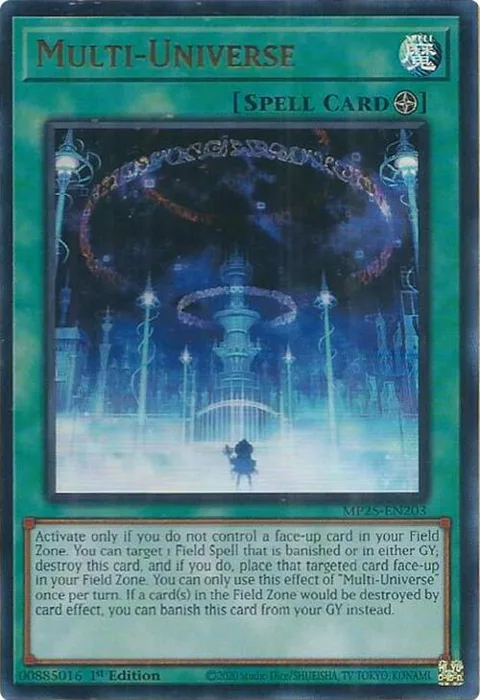 Multi-Universe MP25-EN203 Yu-Gi-Oh card from 2025 Mega-Pack