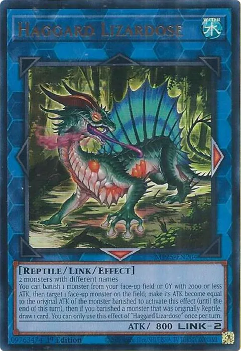 Haggard Lizardose MP25-EN204 Yu-Gi-Oh card from 2025 Mega-Pack