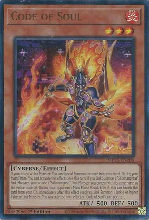 Code of Soul MP25-EN206 Yu-Gi-Oh card from 2025 Mega-Pack