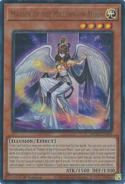 Maiden of the Millennium Moon MP25-EN209 Yu-Gi-Oh card from 2025 Mega-Pack