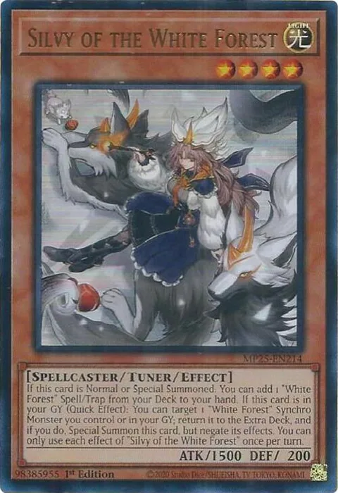 Silvy of the White Forest MP25-EN214 Yu-Gi-Oh card from 2025 Mega-Pack
