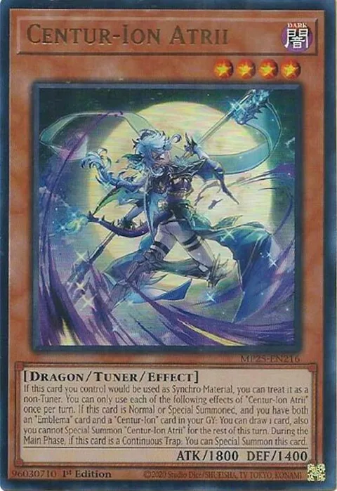 Centur-Ion Atrii MP25-EN216 Yu-Gi-Oh card from 2025 Mega-Pack