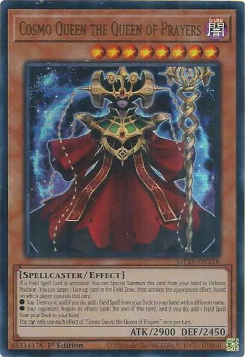Cosmo Queen the Queen of Prayers MP25-EN218 Yu-Gi-Oh card from 2025 Mega-Pack