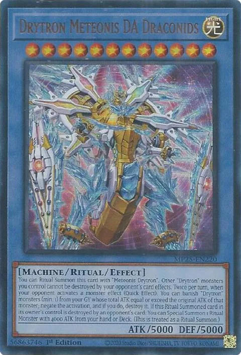 Drytron Meteonis DA Draconids MP25-EN220 Yu-Gi-Oh card from 2025 Mega-Pack