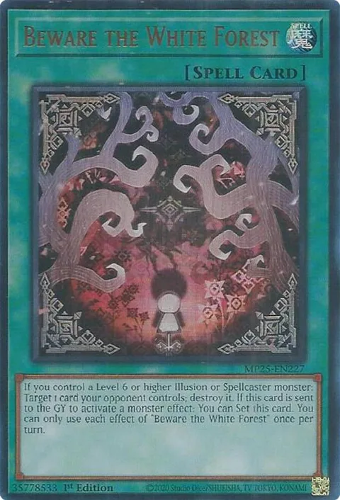 Beware the White Forest MP25-EN227 Yu-Gi-Oh card from 2025 Mega-Pack