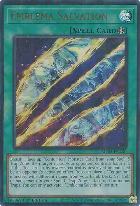 Emblema Salvation MP25-EN230 Yu-Gi-Oh card from 2025 Mega-Pack
