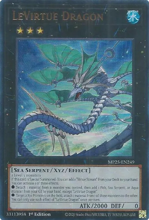 LeVirtue Dragon MP25-EN249 Yu-Gi-Oh card from 2025 Mega-Pack