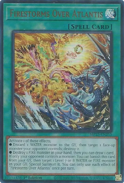 Firestorms Over Atlantis MP25-EN255 Yu-Gi-Oh card from 2025 Mega-Pack