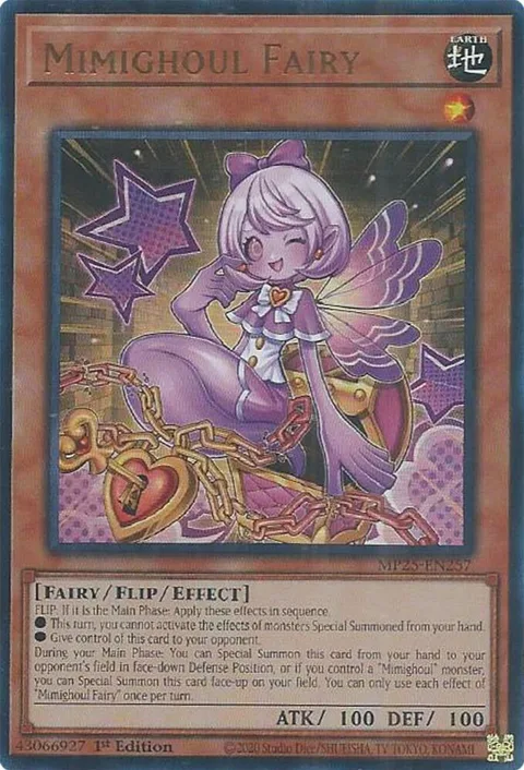 Mimighoul Fairy MP25-EN257 Yu-Gi-Oh card from 2025 Mega-Pack