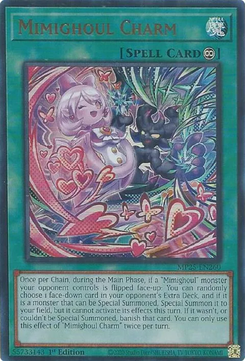 Mimighoul Charm MP25-EN260 Yu-Gi-Oh card from 2025 Mega-Pack