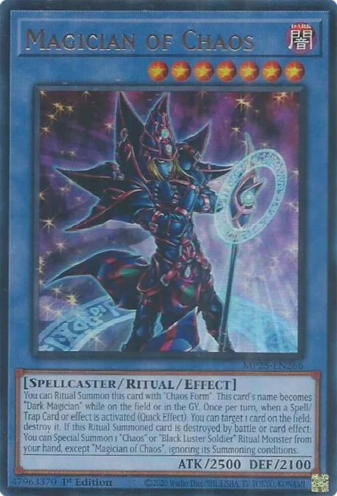 Magician of Chaos MP25-EN266 Yu-Gi-Oh card from 2025 Mega-Pack