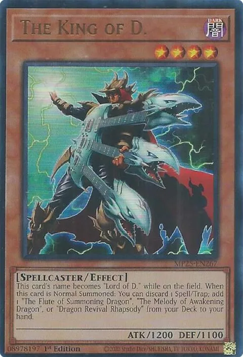 The King of D. MP25-EN267 Yu-Gi-Oh card from 2025 Mega-Pack
