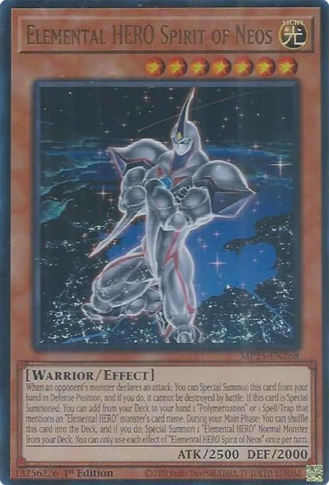 Elemental HERO Spirit of Neos MP25-EN268 Yu-Gi-Oh card from 2025 Mega-Pack