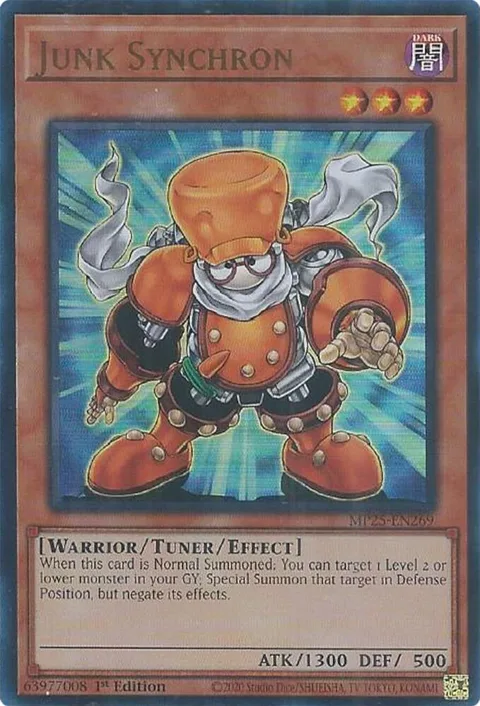 Junk Synchron MP25-EN269 Yu-Gi-Oh card from 2025 Mega-Pack
