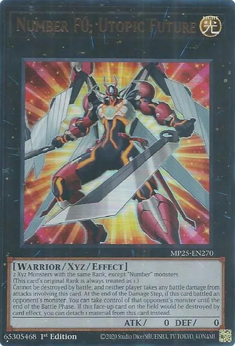 Number F0: Utopic Future MP25-EN270 Yu-Gi-Oh card from 2025 Mega-Pack
