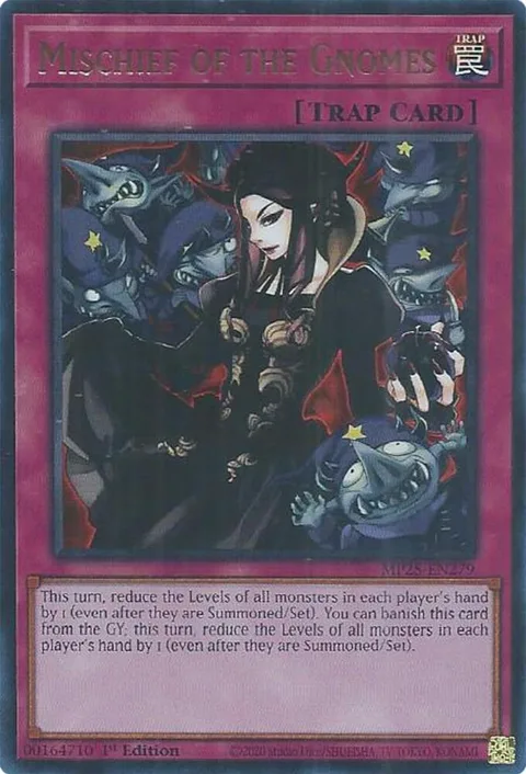 Mischief of the Gnomes MP25-EN279 Yu-Gi-Oh card from 2025 Mega-Pack