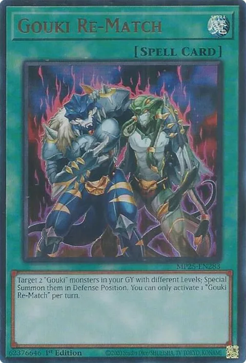 Gouki Re-Match MP25-EN283 Yu-Gi-Oh card from 2025 Mega-Pack