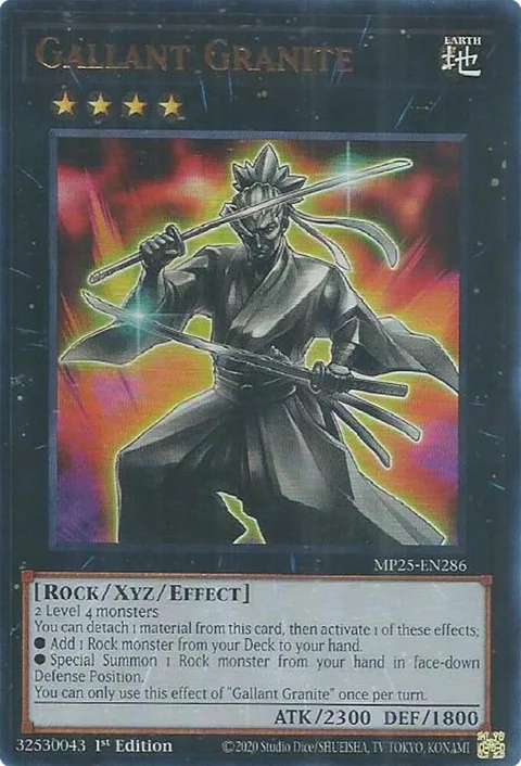 Gallant Granite MP25-EN286 Yu-Gi-Oh card from 2025 Mega-Pack