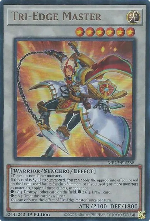 Tri-Edge Master MP25-EN288 Yu-Gi-Oh card from 2025 Mega-Pack