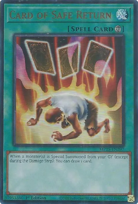Card of Safe Return MP25-EN297 Yu-Gi-Oh card from 2025 Mega-Pack
