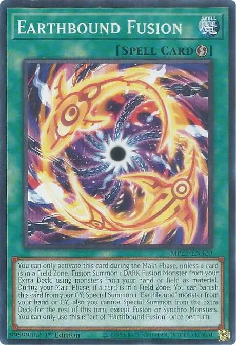 Earthbound Fusion MP25-EN320 Yu-Gi-Oh card from 2025 Mega-Pack