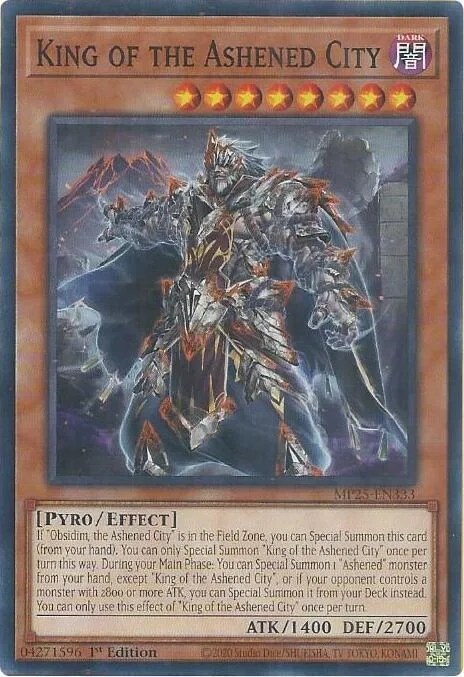 King of the Ashened City MP25-EN333 Yu-Gi-Oh card from 2025 Mega-Pack