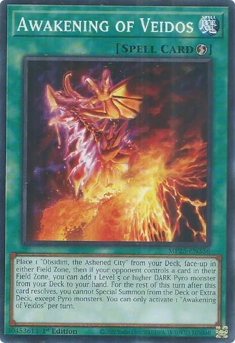 Awakening of Veidos MP25-EN336 Yu-Gi-Oh card from 2025 Mega-Pack